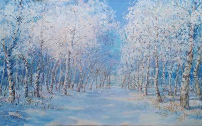 Картина березы зимой