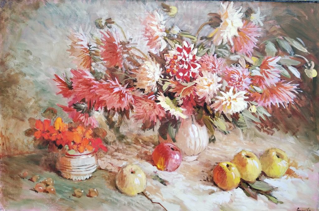 картина георгины