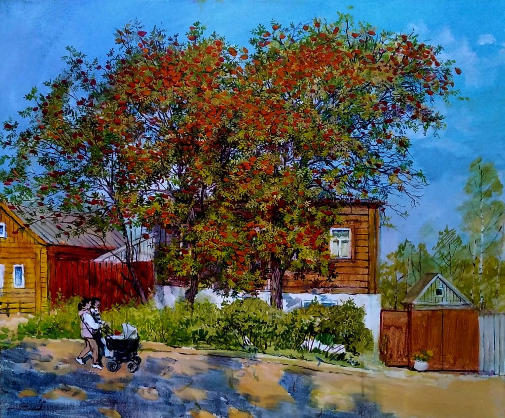 картина рябина красная